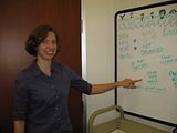 Stephanie and white board